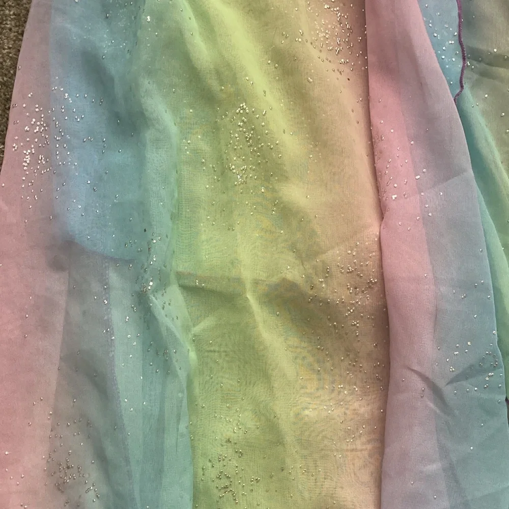 Curtain Call Costumes Asymmetric Rainbow Chiffon Lyrical Dance Dress